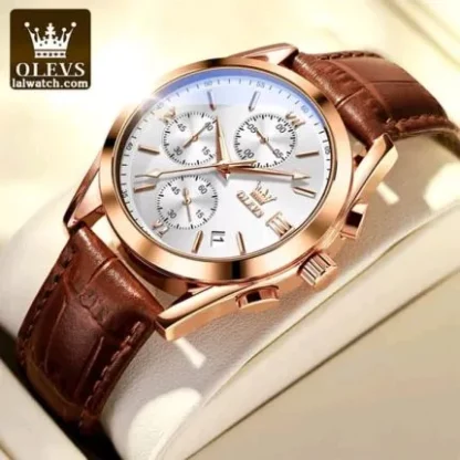 OLEVS 2871 Luxury Fitness Wrist Watch white