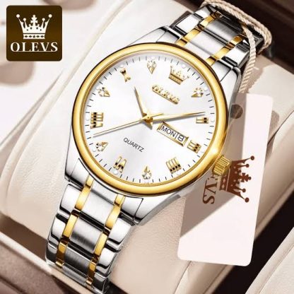 Genuine Olevs 6630 (silver-white) Stainless Steel Men Watch